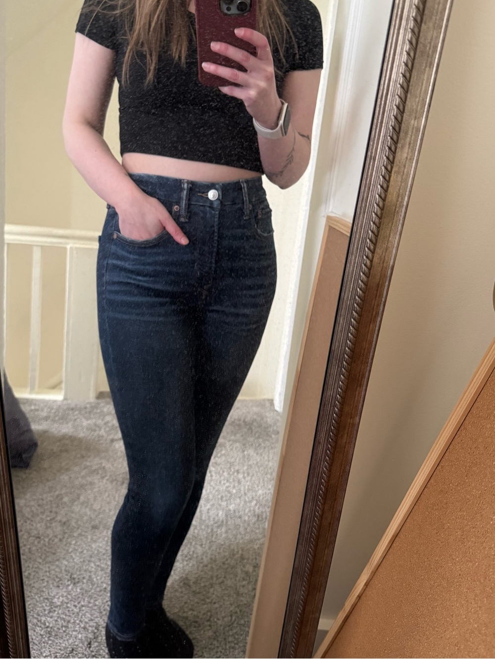 Bundle 3/$45 - American Eagle Outfitters Luxe High-Rise Dark Wash Skinny Jeans